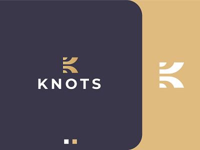 KNOTS brand branding design golden golden logo icon k k logo logo luxury mark print shoes