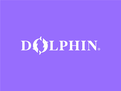 DOLPHIN animal brand branding design dolphin icon logo ocean print sea wordmark wordmark logo