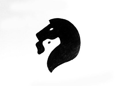 Dog&Horse animal black blackandwhite branding creative design dog horse icon mark negative space negativespace print smart white