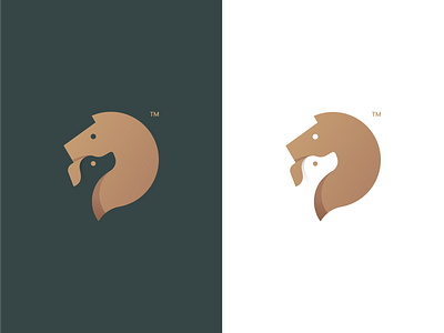 Horse&Dog animal brand branding design dog horse horse logo horses icon logo negative space negativespace print