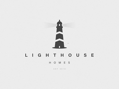 LIGHTHOUSE HOMES branding home homes icon lighthouse logo mark print