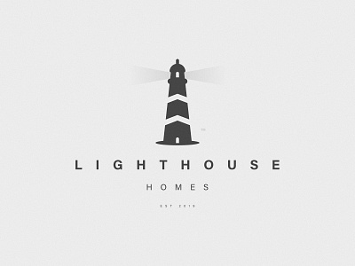 LIGHTHOUSE HOMES branding home homes icon lighthouse logo mark print