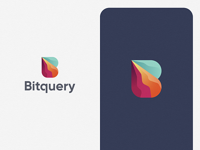 Bitquery b b logo blockchain brand brand guide brand guideline branding colorful data design icon logo mark power tech