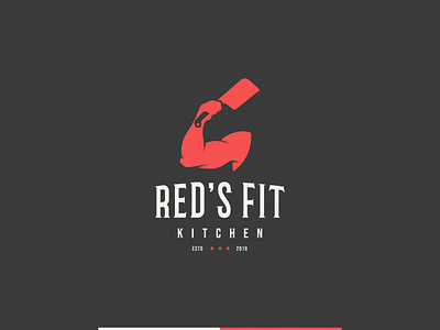 RED'S FIT KITCHEN brand branding design logo print