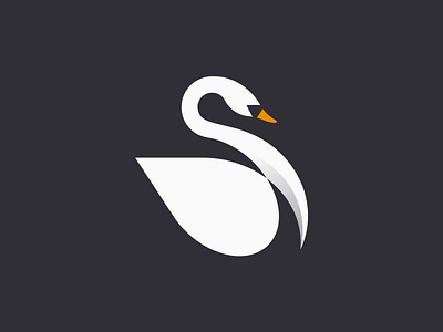 Swan animal branding design icon illustration logo mark swan