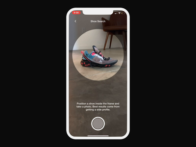 Visual Search animation app interaction interface ios machine learning machinelearning motion nike shoe shoe search ui ux vision visual search