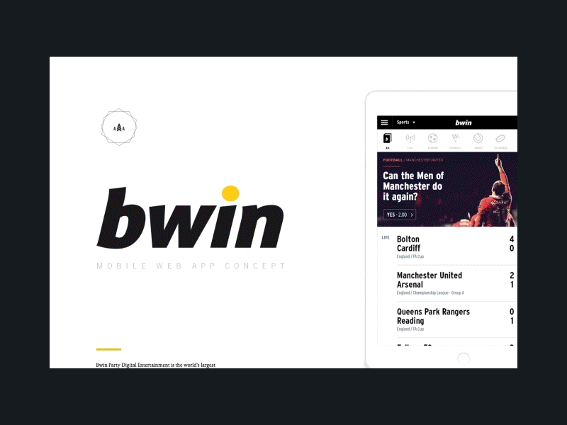 BWIN Mobile Web App app bwin ui ux web