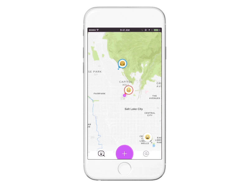 Location Pin Drop bubble gif interaction interface location map motion pin social ui ux
