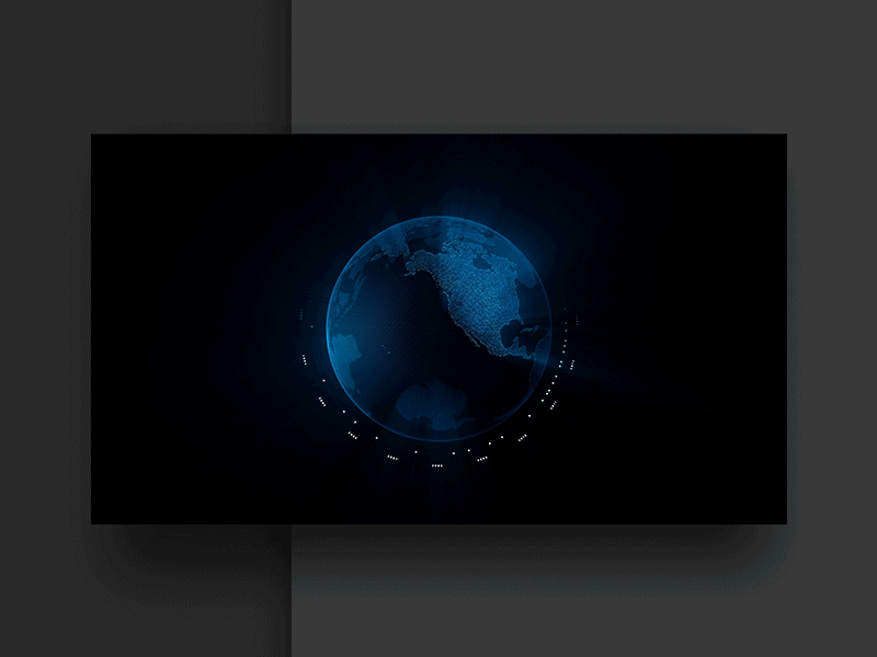 PayPal: Globe Transition globe installation particle timeline transition