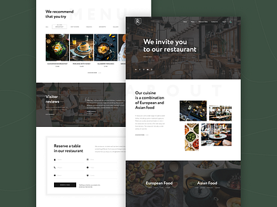 Restaurant UX/UI Design design restaurant ui ux webdesign website
