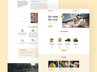 Bess-Api clean design honey honey bee online shop ui ux web webdesign website