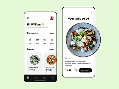 Food Delivery App app clean design interface ios mobile mobile app ui uidesign ux