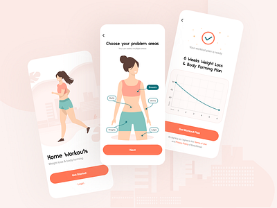 BodyStreak body clean design fitness fitness app healthy illustration interface mobile mobile app ui uiux ux vector