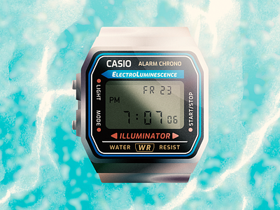 Casio branding casio digital watch figma geometric graphic design illustration vector watch
