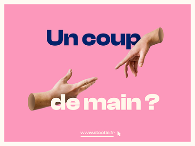 Un coup de main ? ad advertisement advertising app advertising branding design graphic design hand illustration photoshop