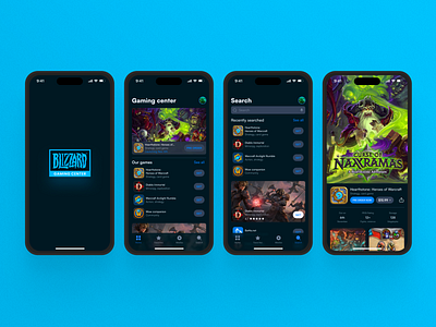 Blizzard Game Center Concept app app store application blizzard game game center games hearthstone interface ios mobile mobile app mobile games play ui ux warcraft world of warcraft