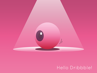 Hello Dribbble design eye hello hellodribbble illustration illustrator vector