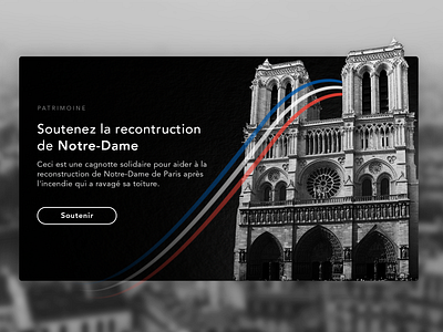 Notre-Dame design france landing design landing page notre dame paris photoshop ui webdesign