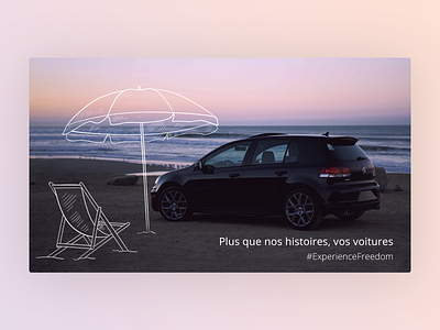 Publicité automobile | Concept advertising car car advertising experience freedom fake advertising photoshop sketching