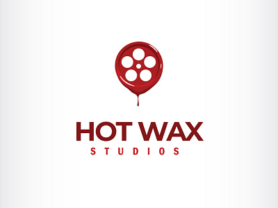 Wax movie logo branding cinema design film hotwax icon illustration logo movie red theater vector wax