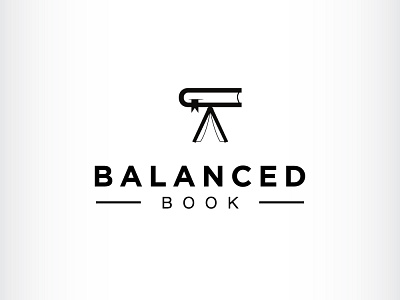 Balaced Book logo author balanced book bookkeeping branding design education icon illustration library logo vector