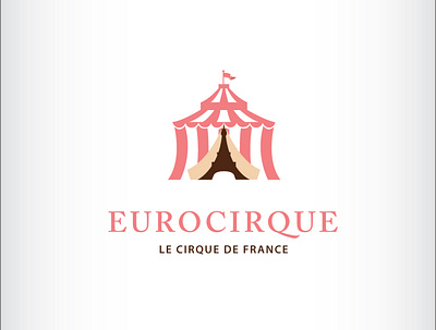 Europe circus logo design branding circus design eifeltower europe france icon illustration logo vector