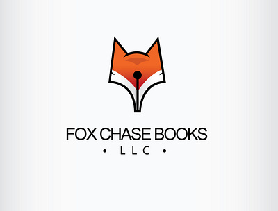 Fox Author Logo books branding design fox icon illustration logo nib pen pencil vector wild