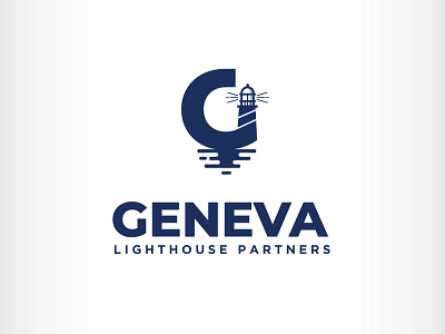 G letter lighthouse logo branding design geneva icon illustration initial letter lettering lighthouse logo vector
