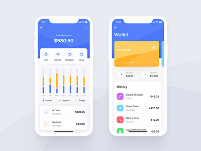 Banking APP Design money management payment app ui