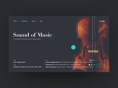 Website for Concert Promotion concert music ui