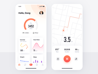 Health App Design health sports ui