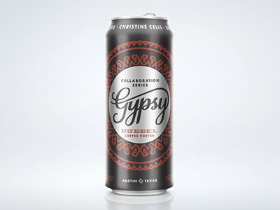 Gypsy Dubbel Coffee Porter beer can packaging