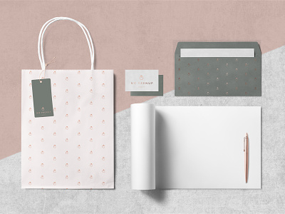 Coperate identity for No Prenup jewelry logo pattern stationary