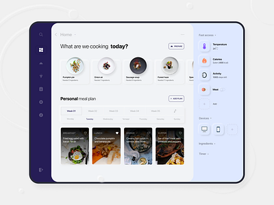 Luminarious — molecular cuisine, dashboard, neomorphism