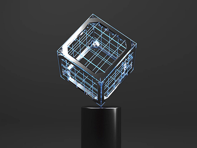 Jail in cube ◽️ 3d 3d art animate c4d cinema4d clean cube design designer graphic jail material motion physical render rotate ui ux uxui web design inspiration
