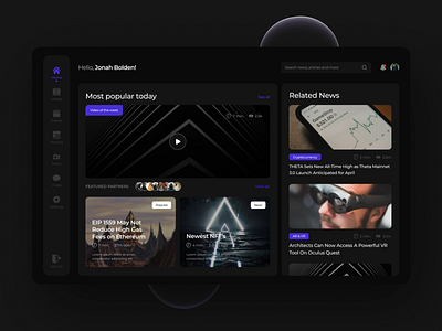 Bolden Ventures, innovation portal, v2 behance blockchain blockchain cryptocurrency concept dark theme dashboard design dribbble figma interface news ui ui designer uidesign uiux user experience user interface ux ux ui webdesign