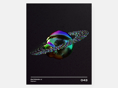 Maihem, 043 3d abstract ae aftereffects app colourful details figma illustration motion motion design motion graphics music redshift render ui uidesign ux web webdesign