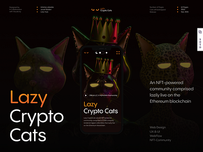 NFT-Community — Lazy Crypto Cats, Web Design & UX/UI