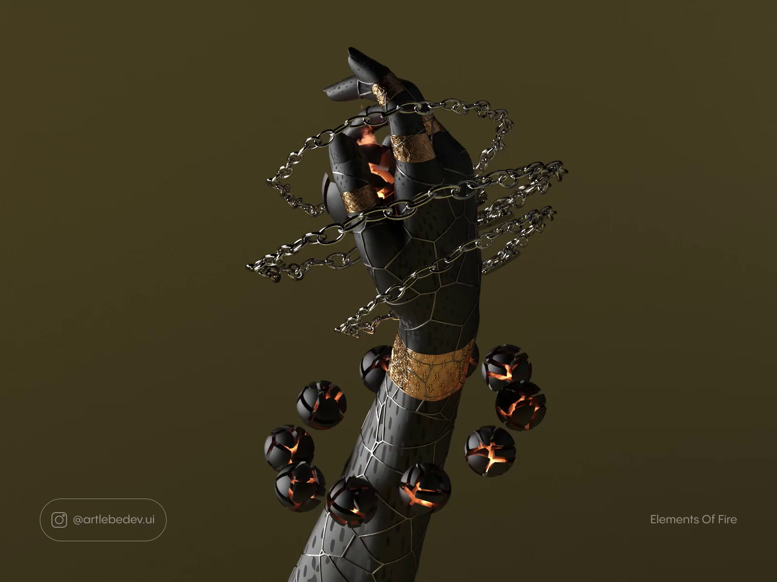 Elements of Fire, 3D Motion/NFT by Artemiy Lebedev on Dribbble