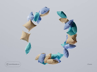 Choice, NFT/Motion Design 3d 3d animation abstract abstract art animation art c4d design designer figma motion motion design motion graphics nft art pillow redshift ui uidesign uiux webdesign