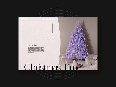 Christmas Mood, UX/UI, Website Concept 3d animation c4d christmas clean design figma motion design motion graphics new year pantone redshift tree ui uidesign uiux webdesign xmas