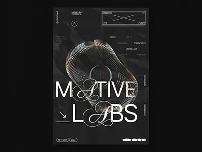 Mative Labs NFT Token, Poster/Editorial Design 3d agency branding c4d design editorial editorial design figma graphic design illustration logo mativelabs poster poster design redshift typography ui uidesign uiux webdesign