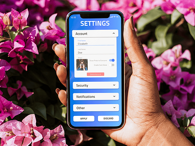 Daily UI Challenge 007 Settings app branding daily 100 daily 100 challenge daily challange dailyui design figma illustration ios iphone x material design settings settings page settings ui ui ux