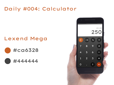 Daily UI Challenge 004: Calculator app calculator daily 100 daily 100 challenge daily challange dailyui design figma flat material design ui ux