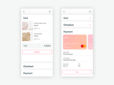 Checkout | Daily UI 002 card checkout daily challange daily ui 002 dailyui design mobile ui ux