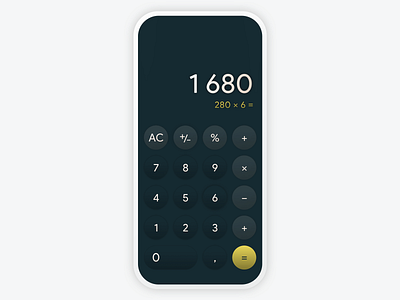 Calculator | Daily UI 004 app calculator calculator ui daily challange daily ui design mobile ui ui ux