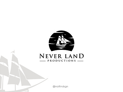 Never Land Productions branding business classic classic logo classic ship desiginspiration design dribbble logo logoart logosai typography