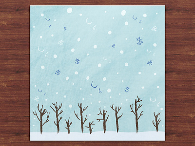 Tenugui - Winter - graphic illustration pattern towel vector