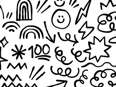 Messy 100 hand hand drawn icon illo illustration ink messy rough scribble vector