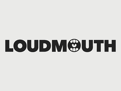 Loudmouth black and white concept illustration logo loud loudmouth mouth rejected design teeth vector